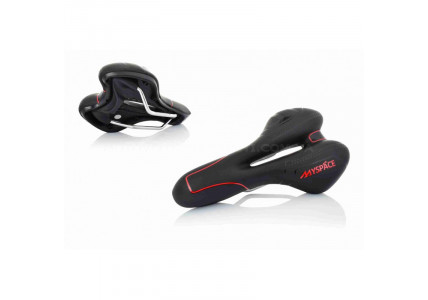 Седло вело (спортивное с вентиляцией, черно-красное) MYSPACE